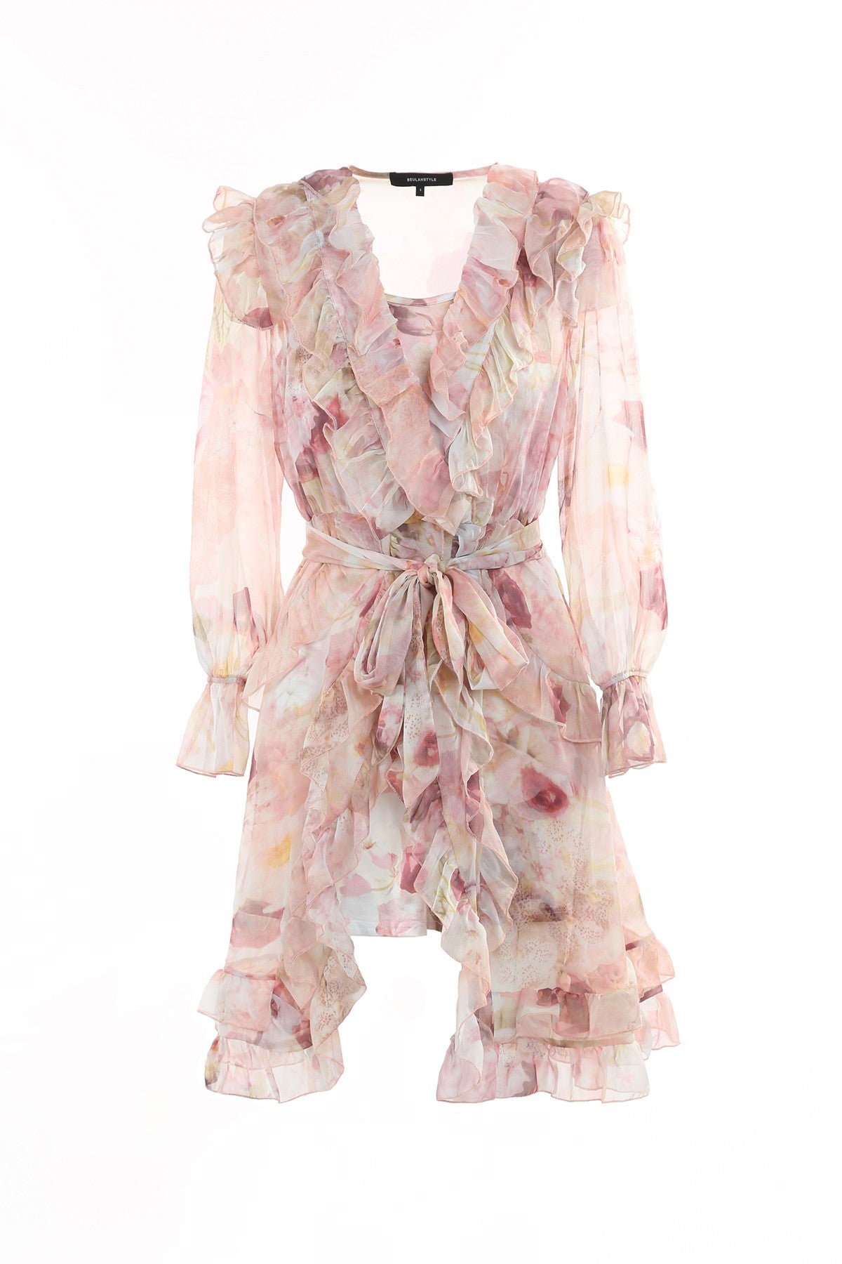 Georgette Floral Ruffle Dress