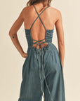 Amber Washed Denim Jumpsuit