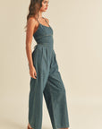 Amber Washed Denim Jumpsuit