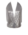 Shiema Silver Mesh Top