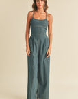 Amber Washed Denim Jumpsuit