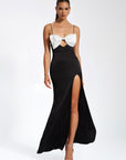 Eleanor Bow Satin Dress