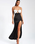 Eleanor Bow Satin Dress