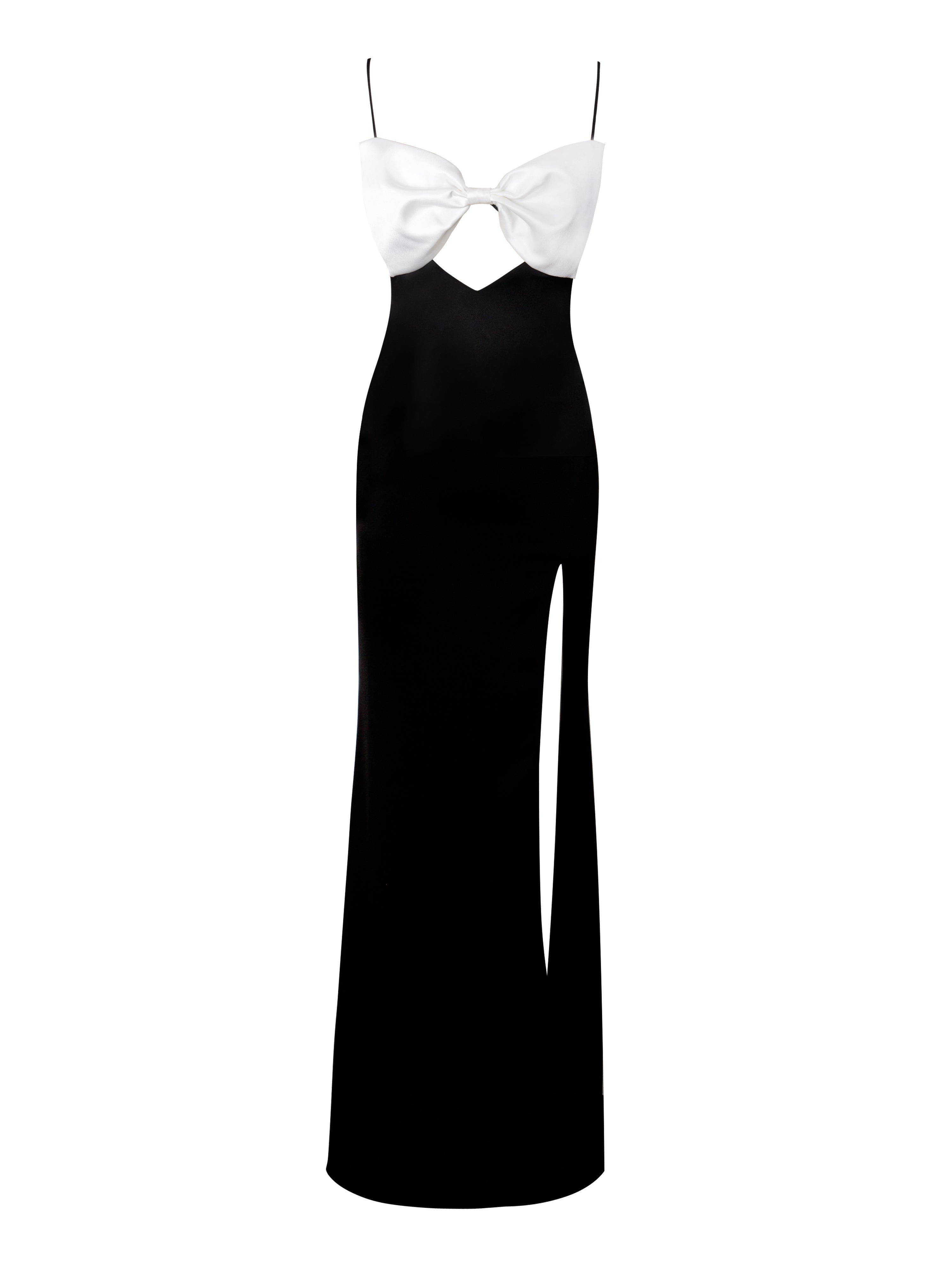 Eleanor Bow Satin Dress