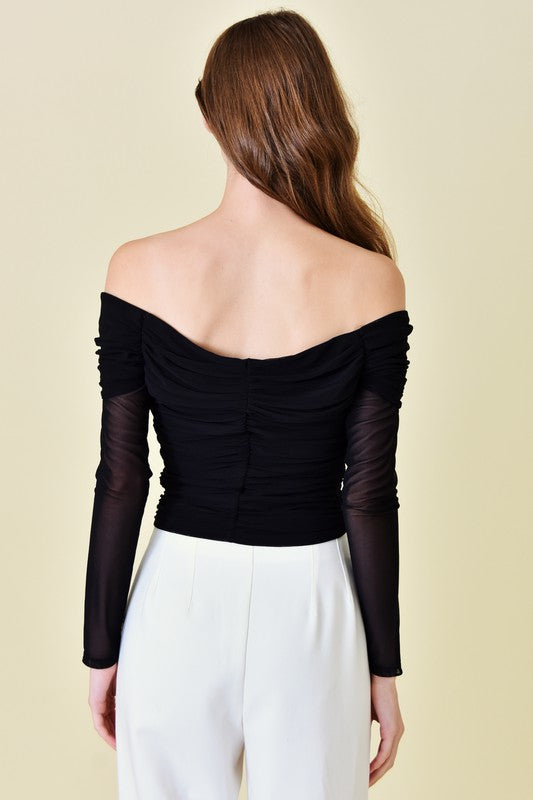 Rosette Off Shoulder Top