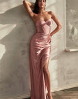 Mabel Strapless Satin Dress - Special Order
