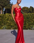 Mabel Strapless Satin Dress - Special Order