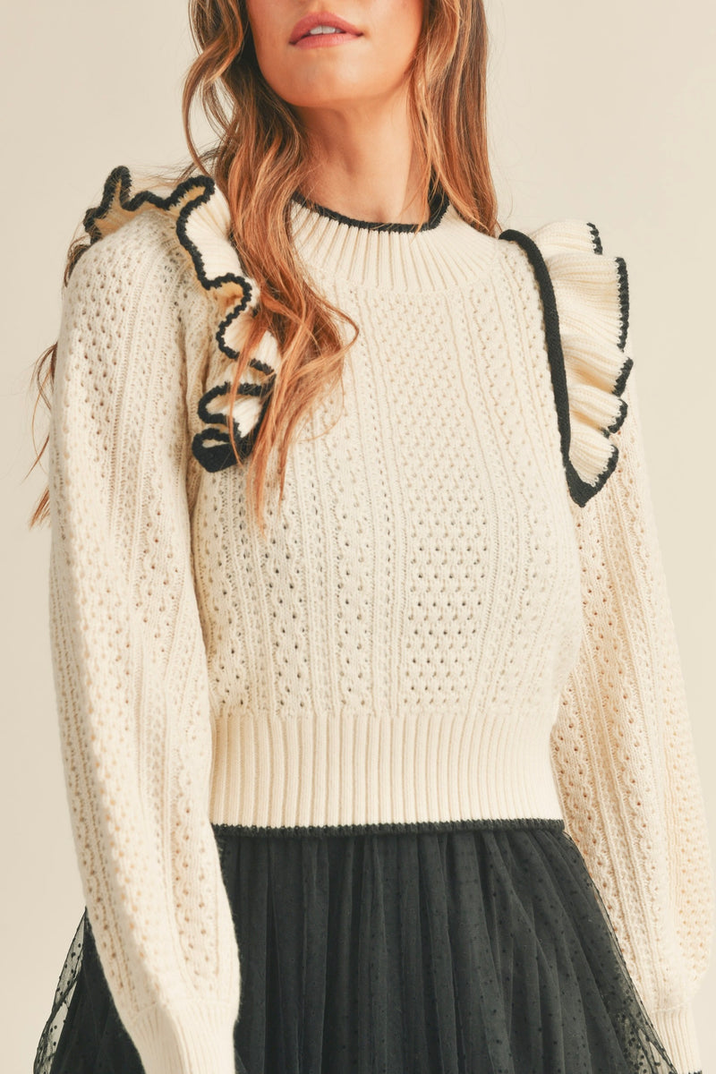 Thalia Ruffle Sweater