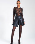 Mariah Vegan Leather Skirt