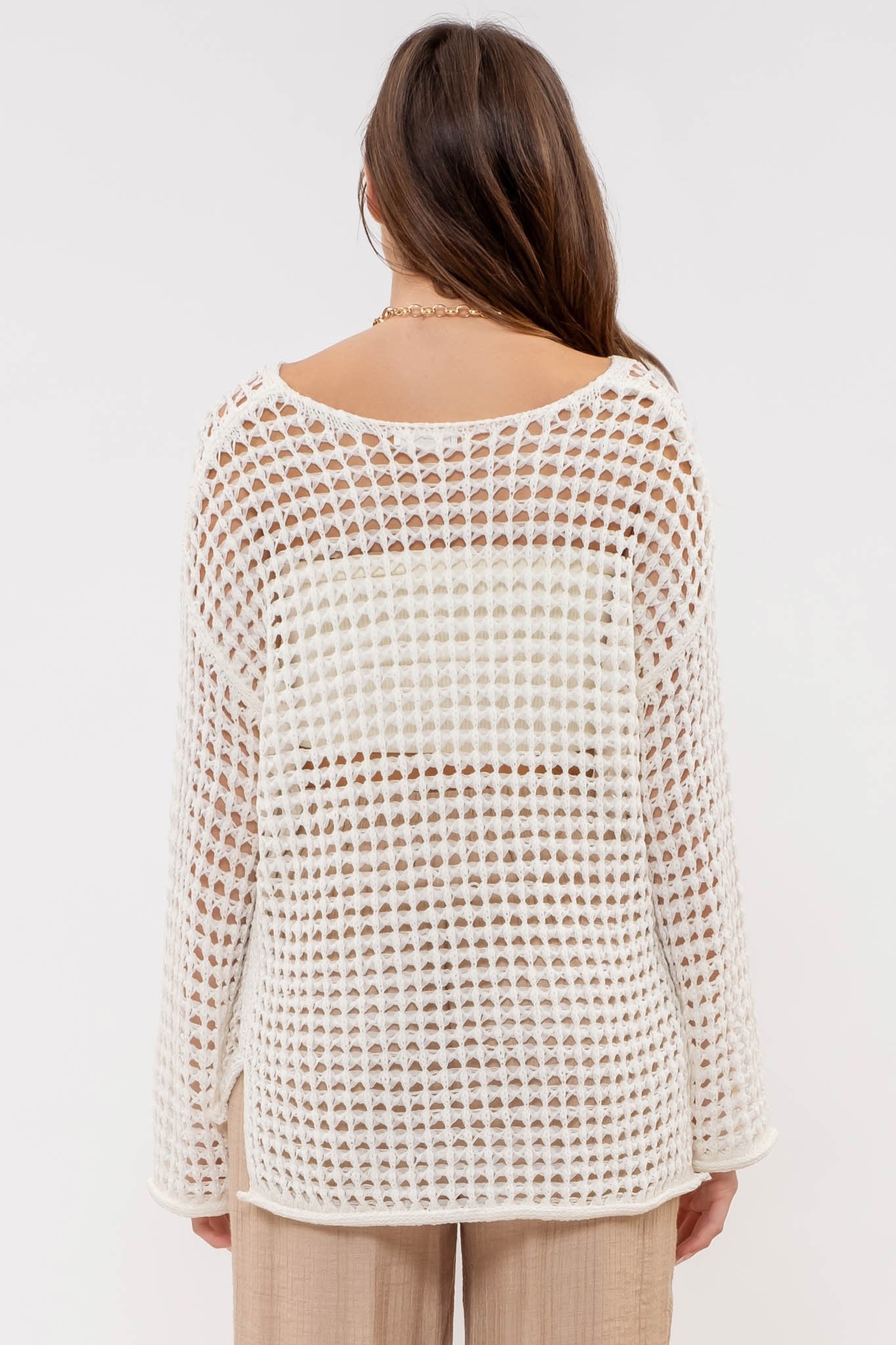 Leah Crochet Pullover