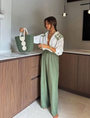 Dana Palm Tree Pant Set - PREORDER