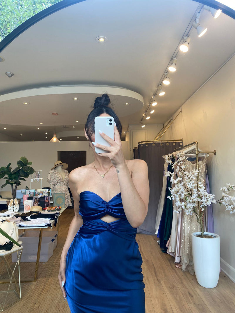 Royal Blue Cutout Dress