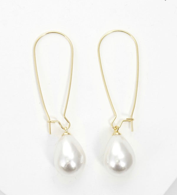 Teardrop Pearl Earrings